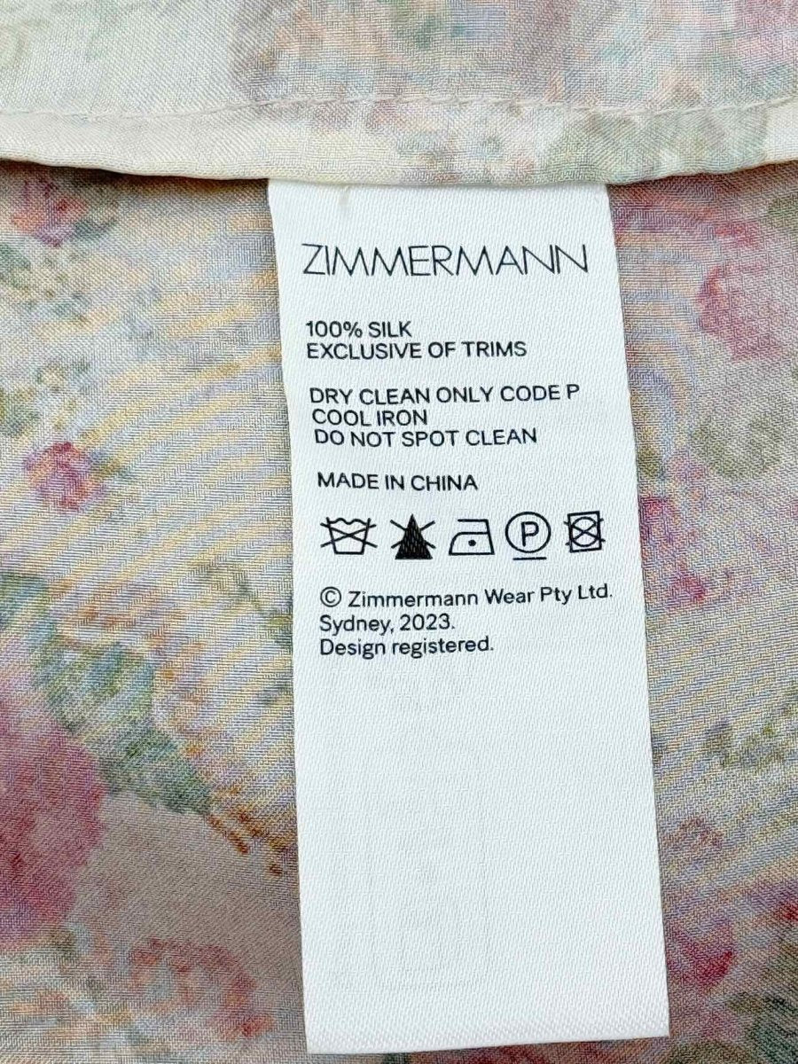 Pre - loved ZIMMERMANN August Floral Size Small Midi Dress at Reems Closet