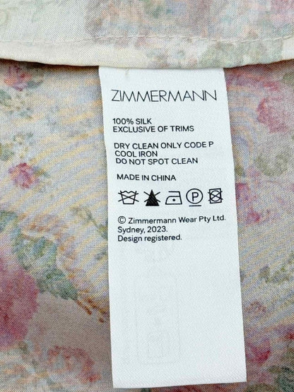 Pre - loved ZIMMERMANN August Floral Size Small Midi Dress at Reems Closet