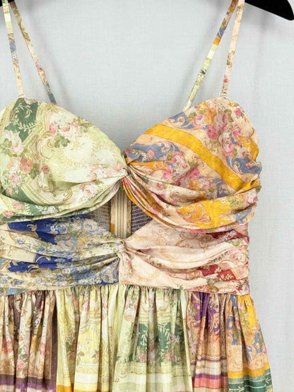 Pre - loved ZIMMERMANN August Floral Size Small Midi Dress at Reems Closet