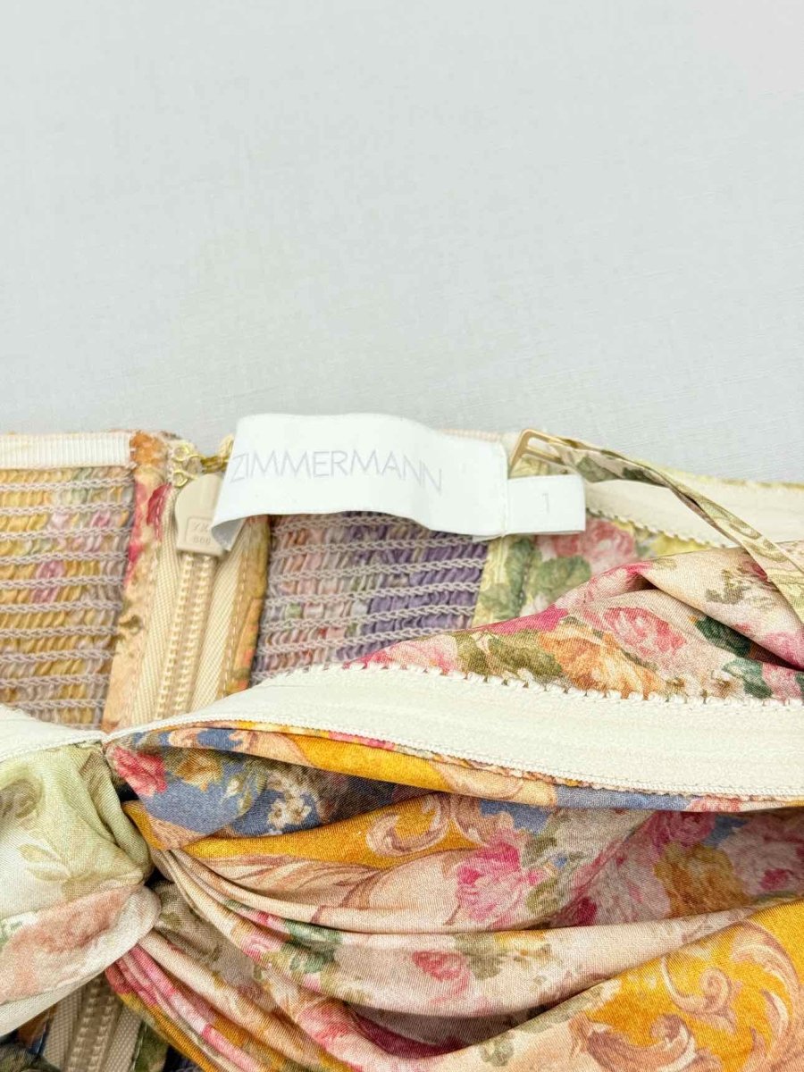 Pre - loved ZIMMERMANN August Floral Size Small Midi Dress at Reems Closet