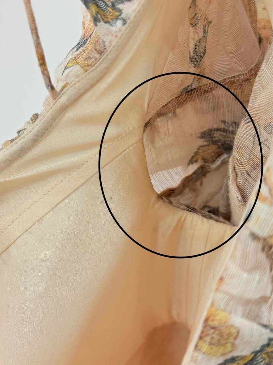 Pre - loved ZIMMERMANN Beige Multicolor Size One Size Short Dress at Reems Closet