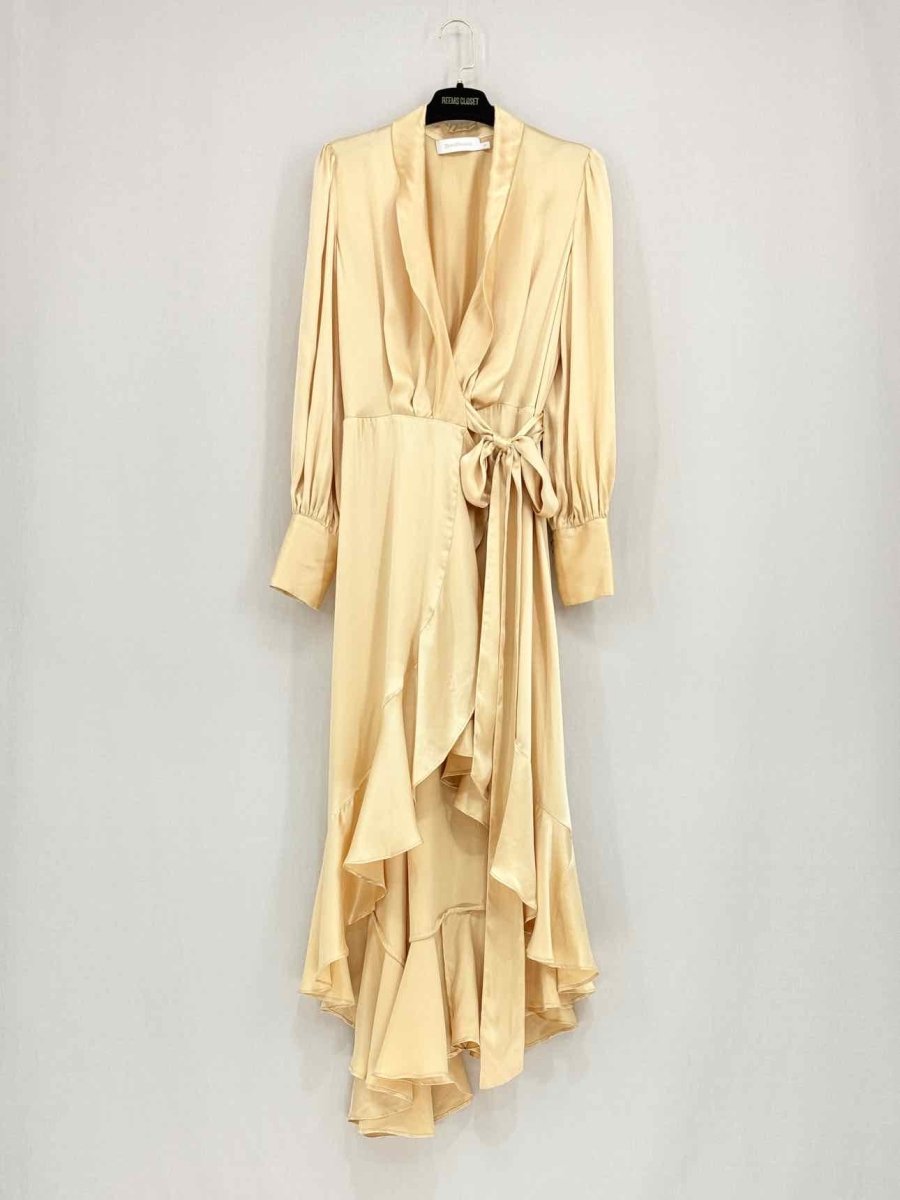 Pre - loved ZIMMERMANN Beige Size US 4 Knee Length Dress at Reems Closet