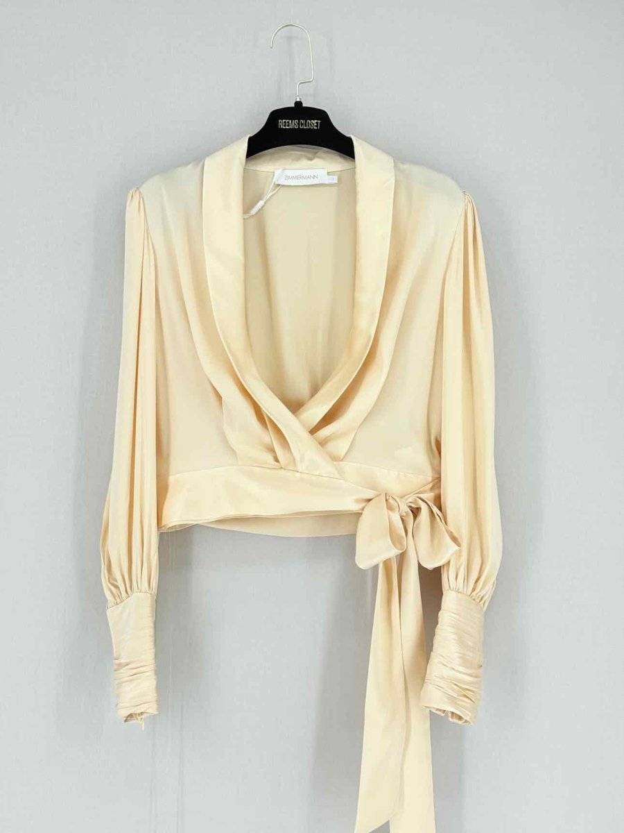 Pre - loved ZIMMERMANN Beige Size US 6 Blouse at Reems Closet