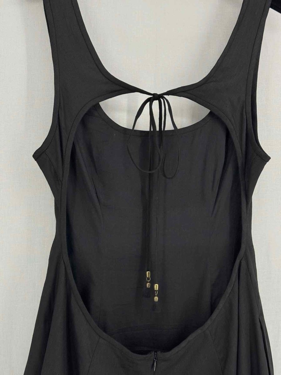 Pre - loved ZIMMERMANN Black Size US 10 Midi Dress at Reems Closet