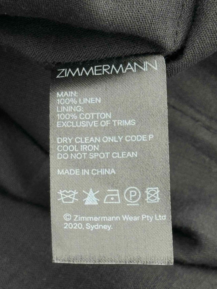 Pre - loved ZIMMERMANN Black Size US 10 Midi Dress at Reems Closet