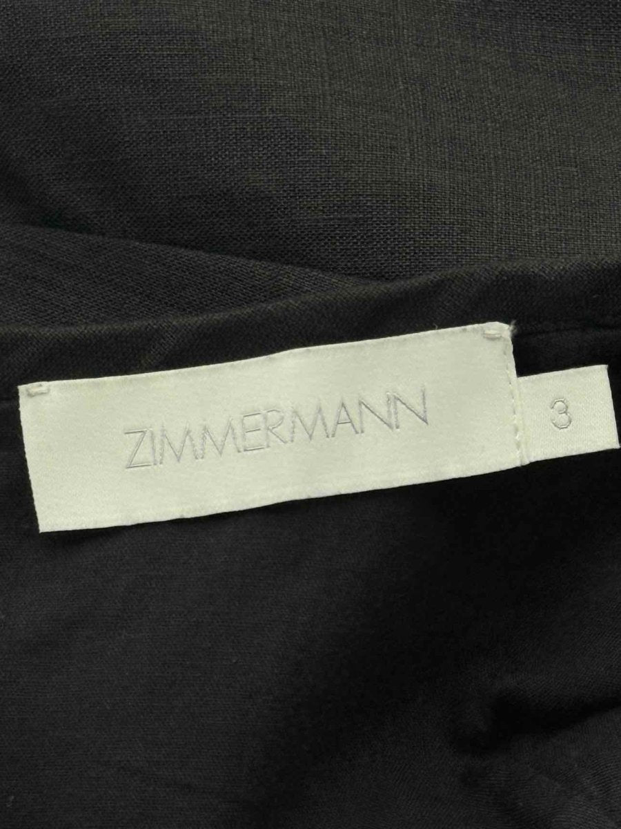 Pre - loved ZIMMERMANN Black Size US 10 Midi Dress at Reems Closet