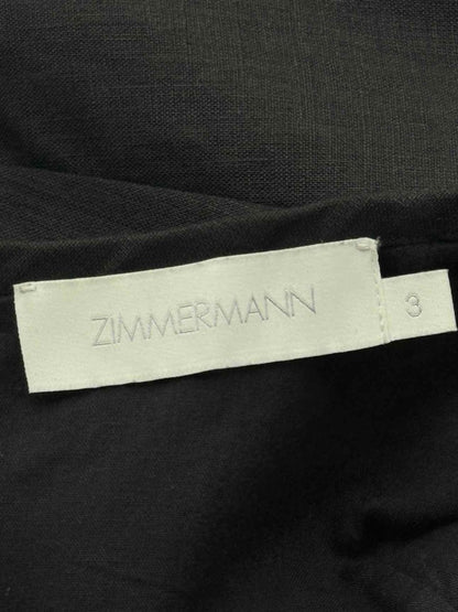 Pre - loved ZIMMERMANN Black Size US 10 Midi Dress at Reems Closet