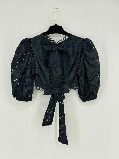 Pre - loved ZIMMERMANN Black Wave Size Small Outfit Set at Reems Closet