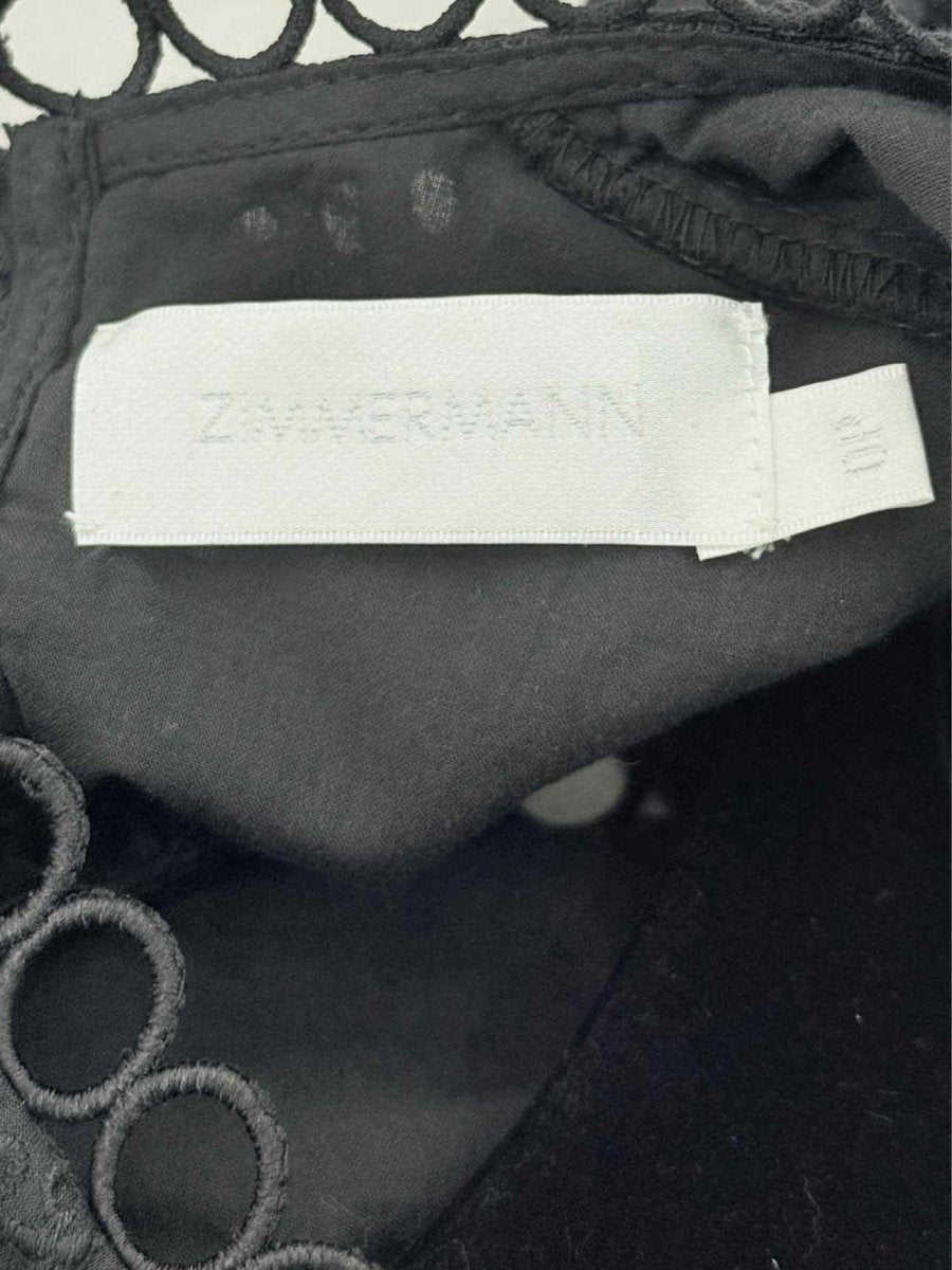 Pre - loved ZIMMERMANN Black Wave Size Small Outfit Set at Reems Closet