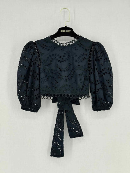 Pre - loved ZIMMERMANN Black Wave Size Small Outfit Set at Reems Closet