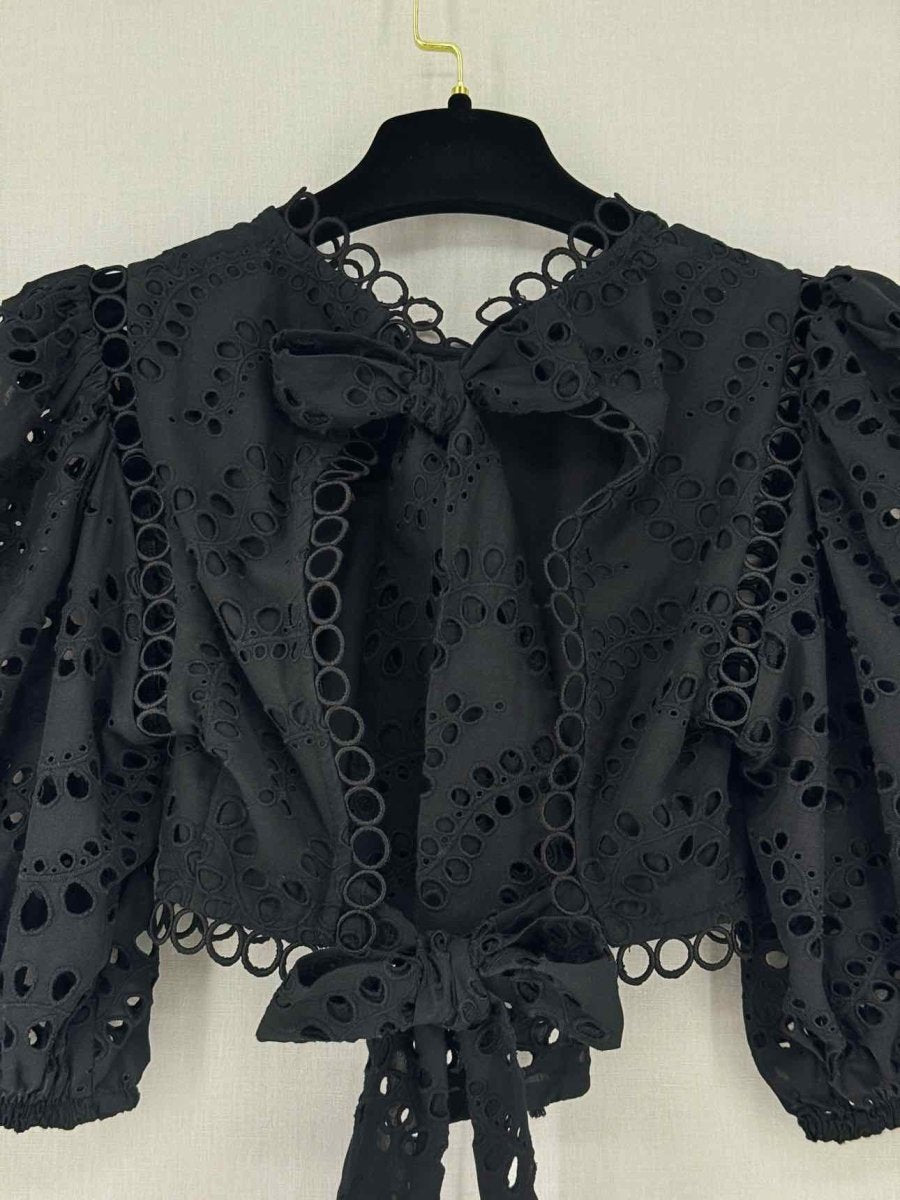 Pre - loved ZIMMERMANN Black Wave Size Small Outfit Set at Reems Closet