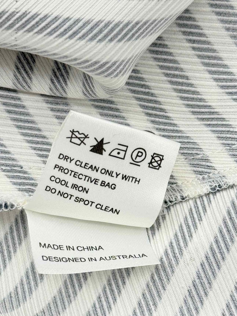 Pre - loved ZIMMERMANN Black & White Striped Size US 6 Short Dress at Reems Closet