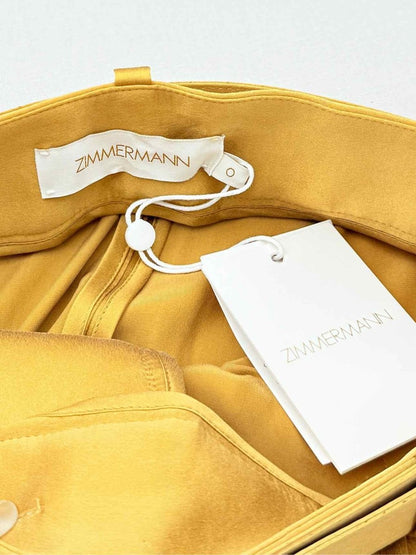 Pre - loved ZIMMERMANN Corset Mustard Size US 2 Outfit Set at Reems Closet