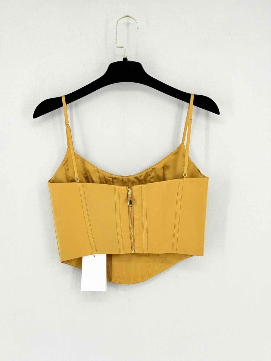 Pre - loved ZIMMERMANN Corset Mustard Size US 2 Outfit Set at Reems Closet