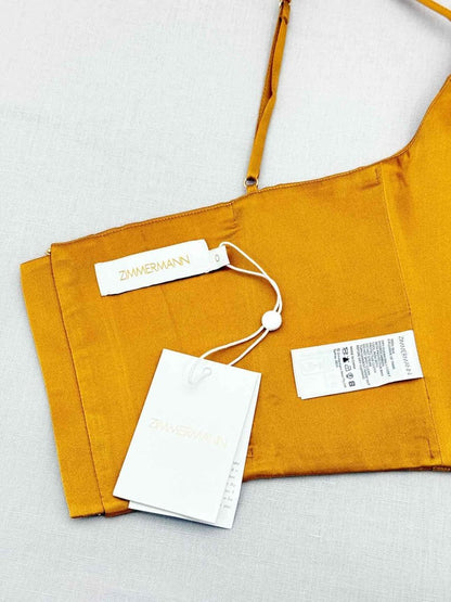 Pre - loved ZIMMERMANN Corset Mustard Size US 2 Outfit Set at Reems Closet