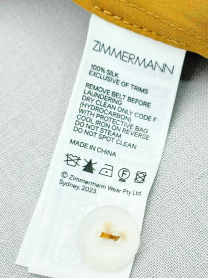 Pre - loved ZIMMERMANN Corset Mustard Size US 2 Outfit Set at Reems Closet