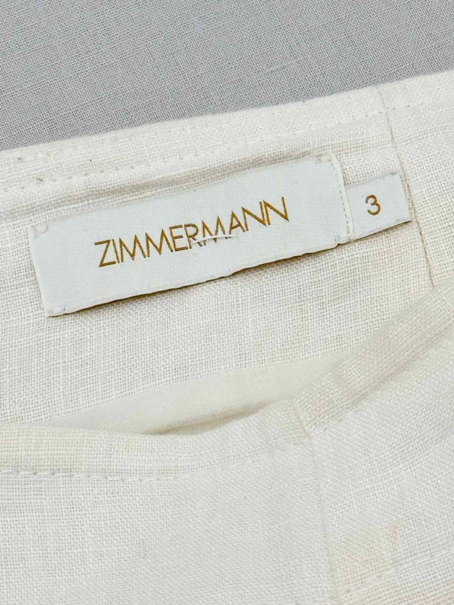 Pre - loved ZIMMERMANN Cream Size US 10 Pants at Reems Closet