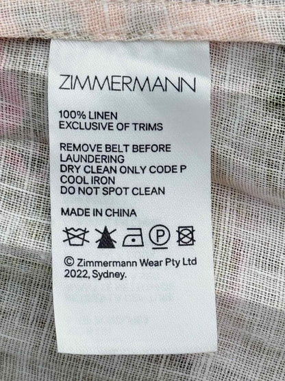 Pre - loved ZIMMERMANN Khaki Multicolor Size US 12 Long Dress at Reems Closet