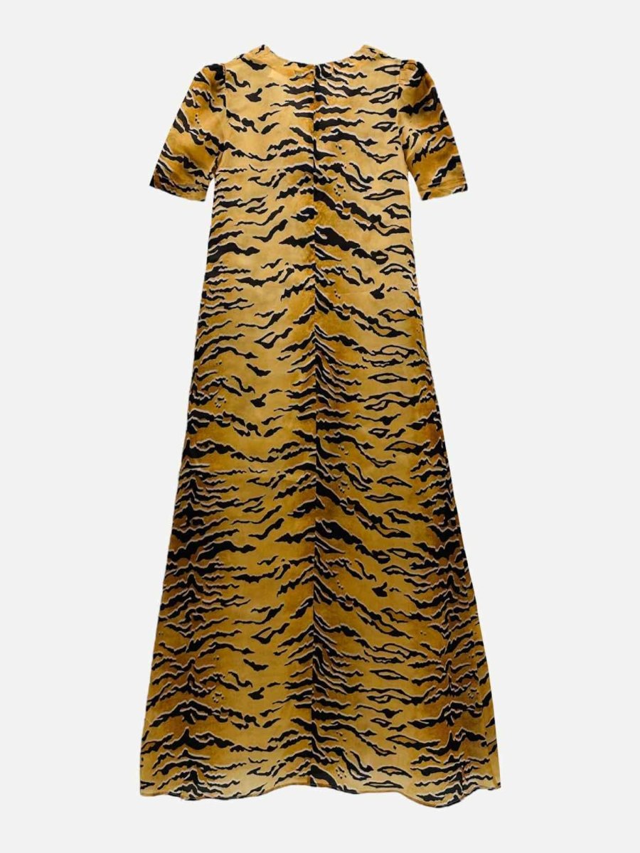 Pre - loved ZIMMERMANN Maxi Yellow & Black Animal Print Long Dress at Reems Closet