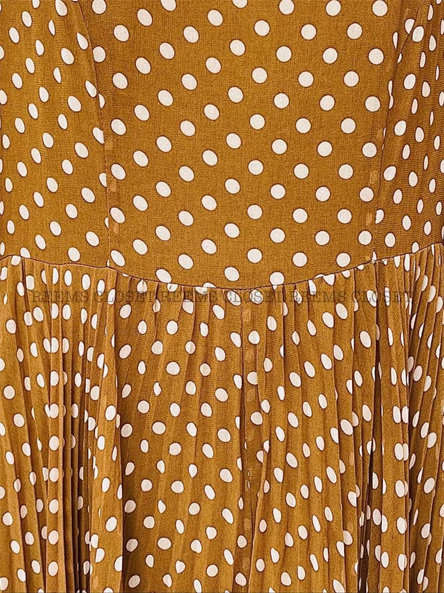 Pre-loved ZIMMERMANN Mustard Polka Dot Maxi Dress from Reems Closet