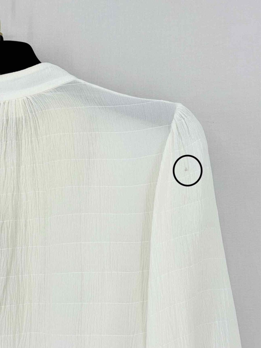 Pre - loved ZIMMERMANN Off - white Frilled Size US 4 Blouse at Reems Closet