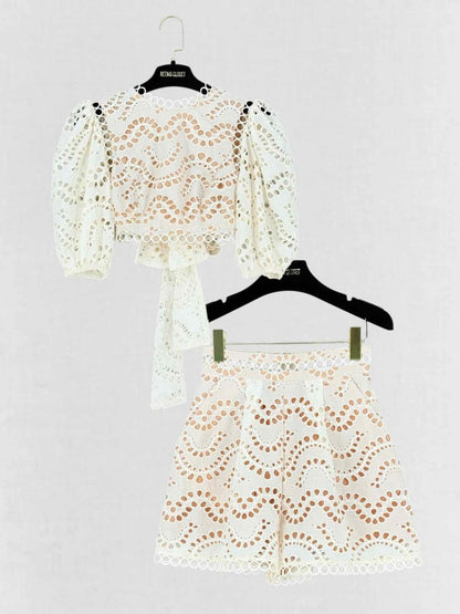 Pre - loved ZIMMERMANN Off - white Wave Size XSmall Outfit Set at Reems Closet