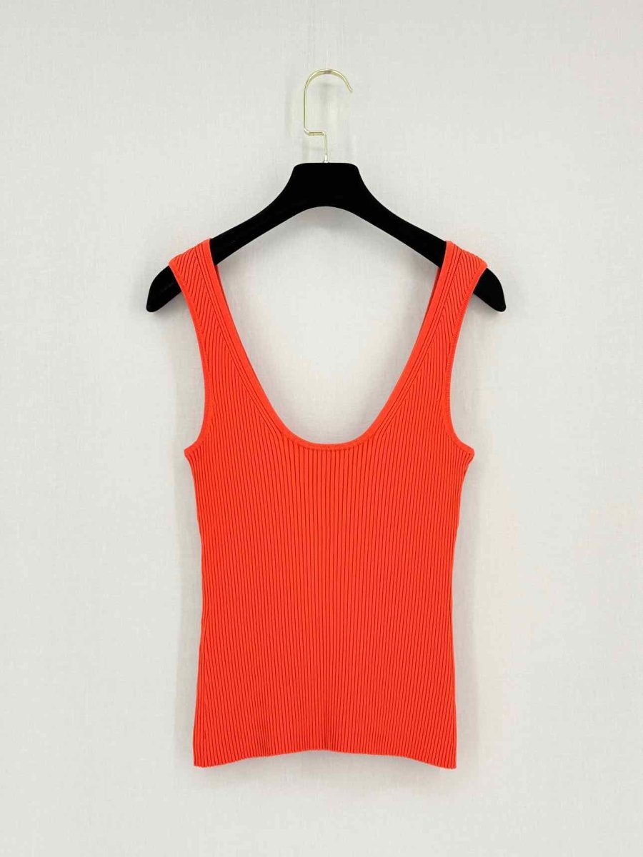 Pre-loved ZIMMERMANN Orange Ribbed Size Medium Tank Top at Reems Closet