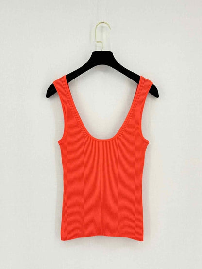 Pre-loved ZIMMERMANN Orange Ribbed Size Medium Tank Top at Reems Closet