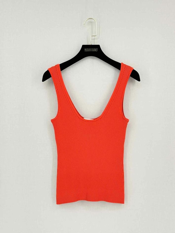 Pre-loved ZIMMERMANN Orange Ribbed Size Medium Tank Top at Reems Closet