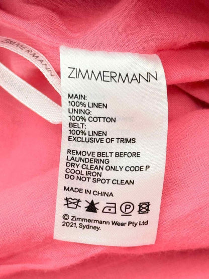 Pre-loved ZIMMERMANN Pink & White Size Medium Outfit Set at Reems Closet