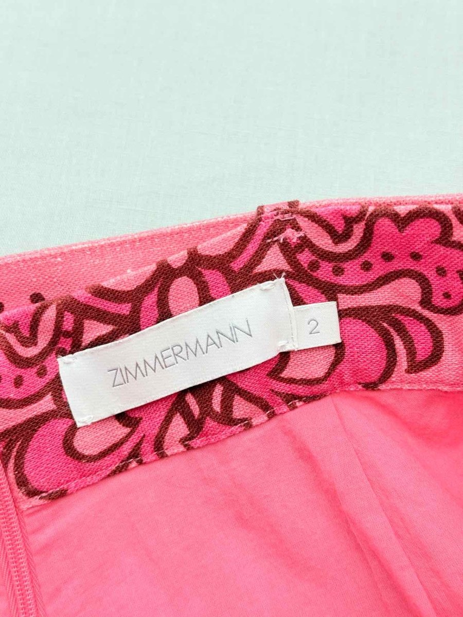 Pre-loved ZIMMERMANN Pink & White Size Medium Outfit Set at Reems Closet