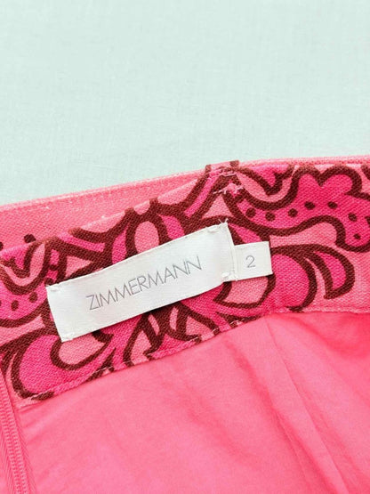 Pre-loved ZIMMERMANN Pink & White Size Medium Outfit Set at Reems Closet