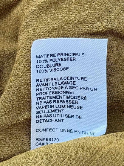 Pre - loved ZIMMERMANN Pleated Mustard Size US 6 Long Dress at Reems Closet