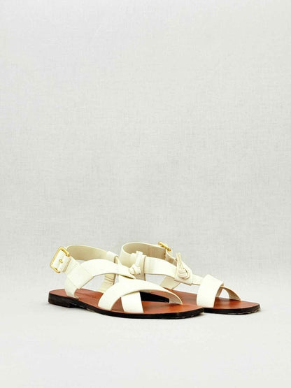Pre - loved ZIMMERMANN Strappy Off - white Size EU 39 Sandals at Reems Closet