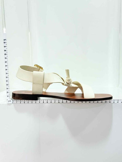 Pre - loved ZIMMERMANN Strappy Off - white Size EU 39 Sandals at Reems Closet