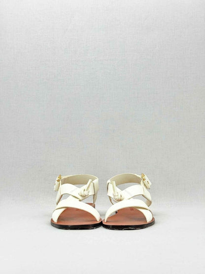 Pre - loved ZIMMERMANN Strappy Off - white Size EU 39 Sandals at Reems Closet