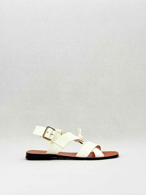 Pre - loved ZIMMERMANN Strappy Off - white Size EU 39 Sandals at Reems Closet