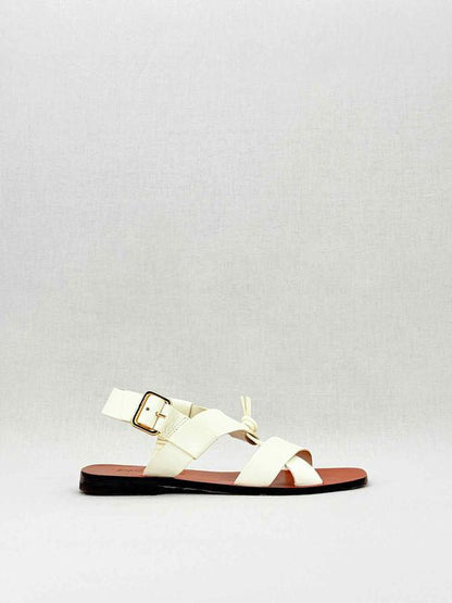 Pre - loved ZIMMERMANN Strappy Off - white Size EU 39 Sandals at Reems Closet