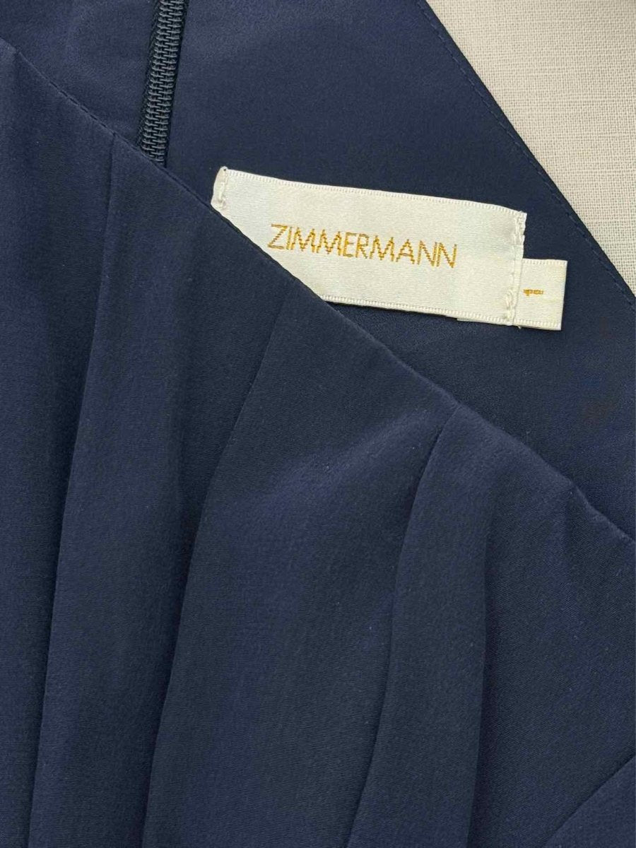 Pre-loved ZIMMERMANN Tuck Blue Size Small Knee Length Dress at Reems Closet