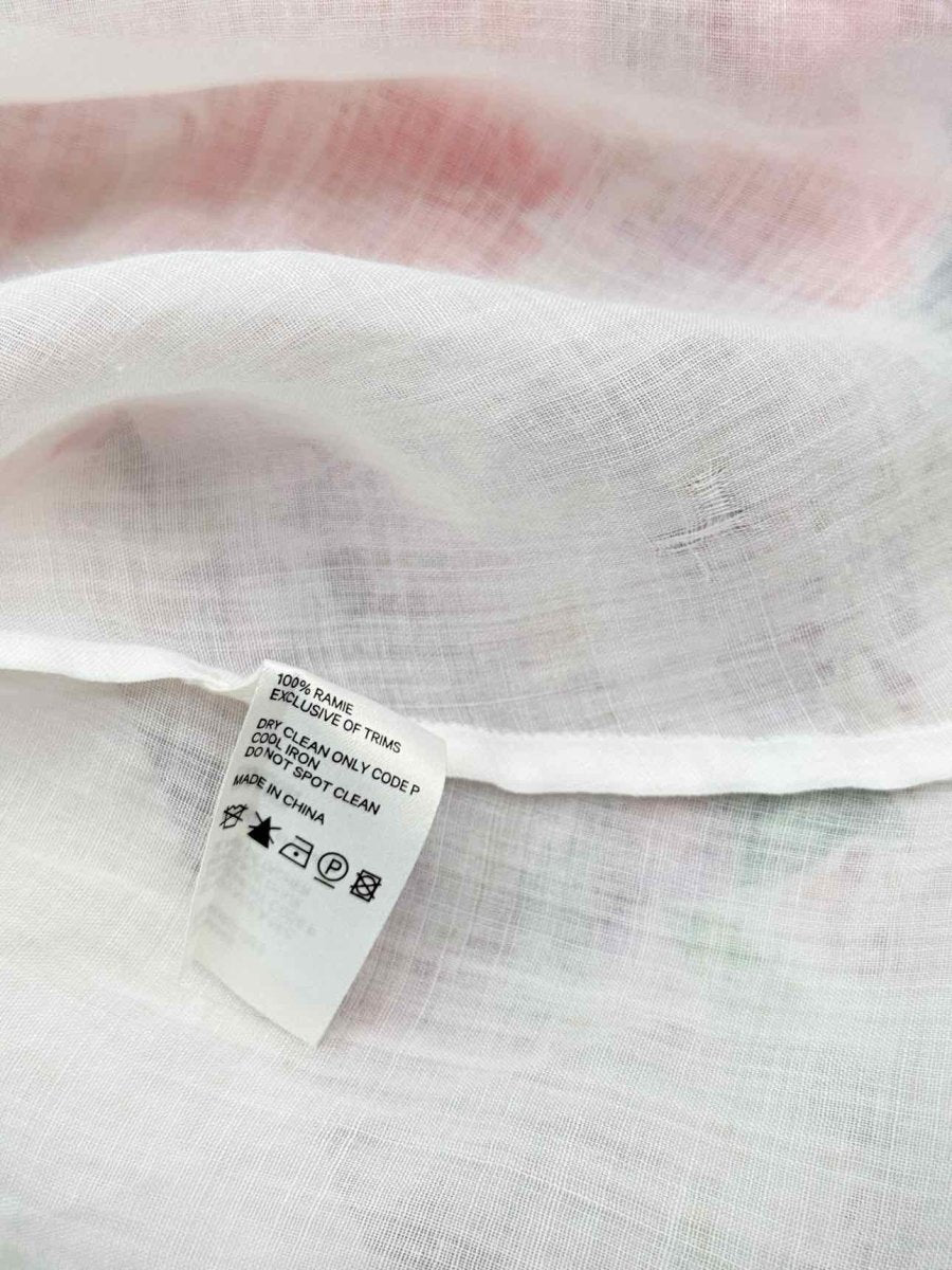 Pre-loved ZIMMERMANN White Multicolor Floral Size Medium Blouse at Reems Closet