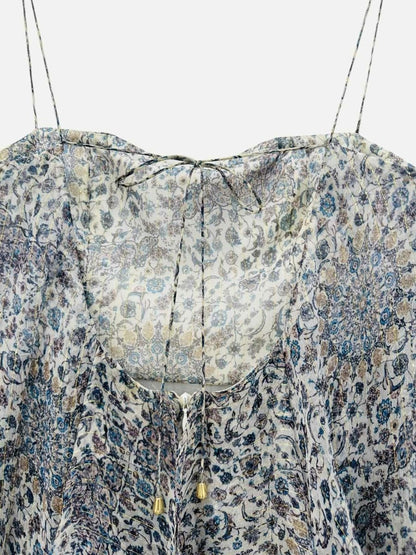 Pre - loved ZIMMERMANN White Multicolor Floral Size US 0 Long Dress at Reems Closet