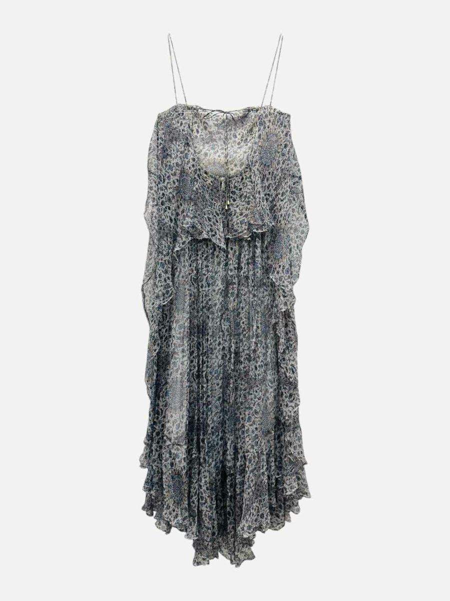 Pre - loved ZIMMERMANN White Multicolor Floral Size US 0 Long Dress at Reems Closet