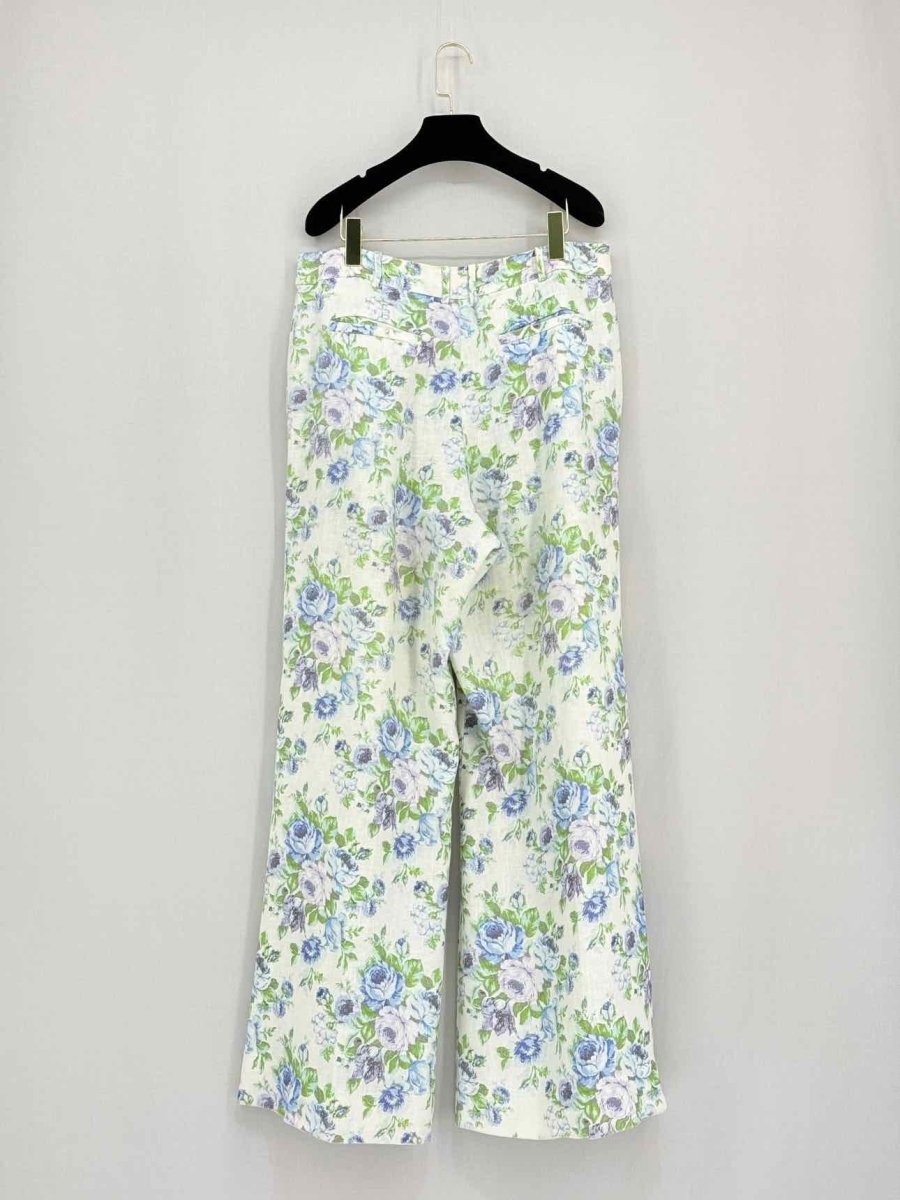 Pre - loved ZIMMERMANN White Multicolor Floral Size US 10 Pants at Reems Closet