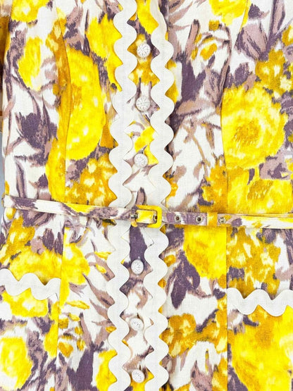 Pre - loved ZIMMERMANN Yellow Multicolor Size Medium Short Dress at Reems Closet