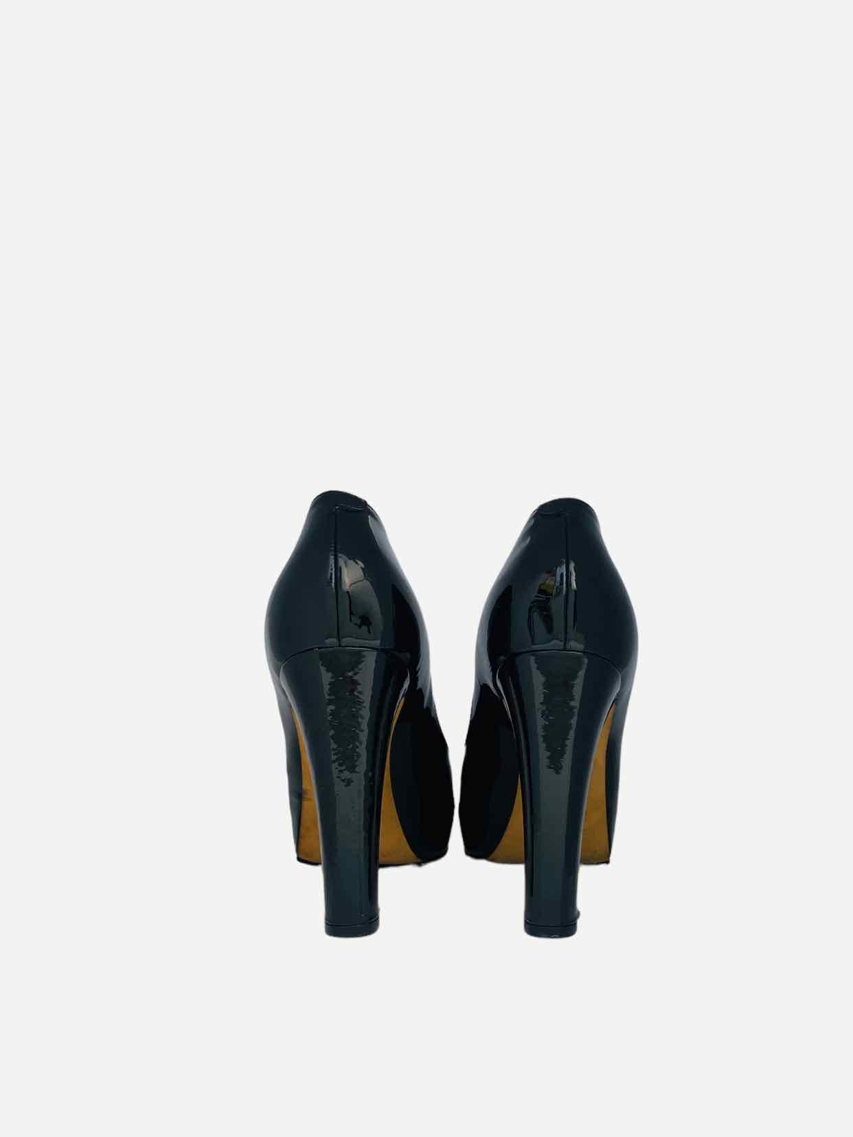 Pre - loved CHANEL Black Cap Toe Pumps at Reems Closet