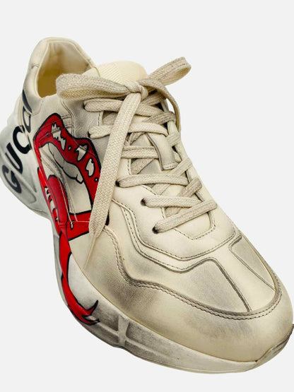 GUCCI Rython Off-white Mouth Print Sneakers
