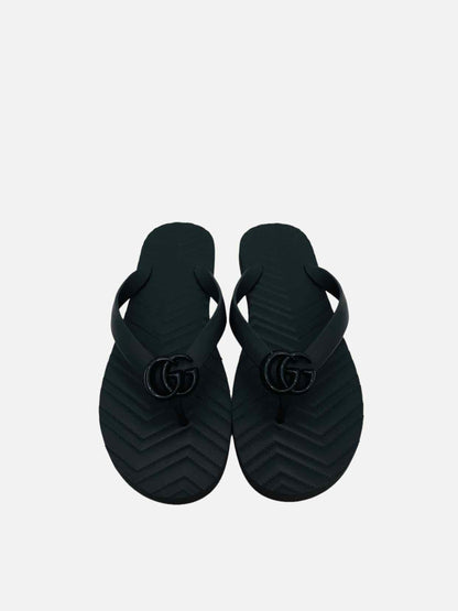 GUCCI Double G Black Flip flops