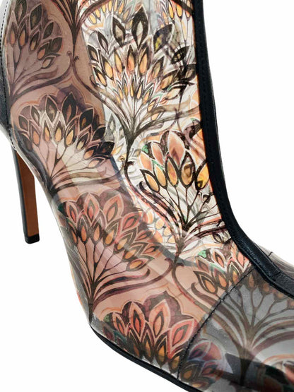 L'AUTRE CHOSE Black Floral Print Ankle Boots