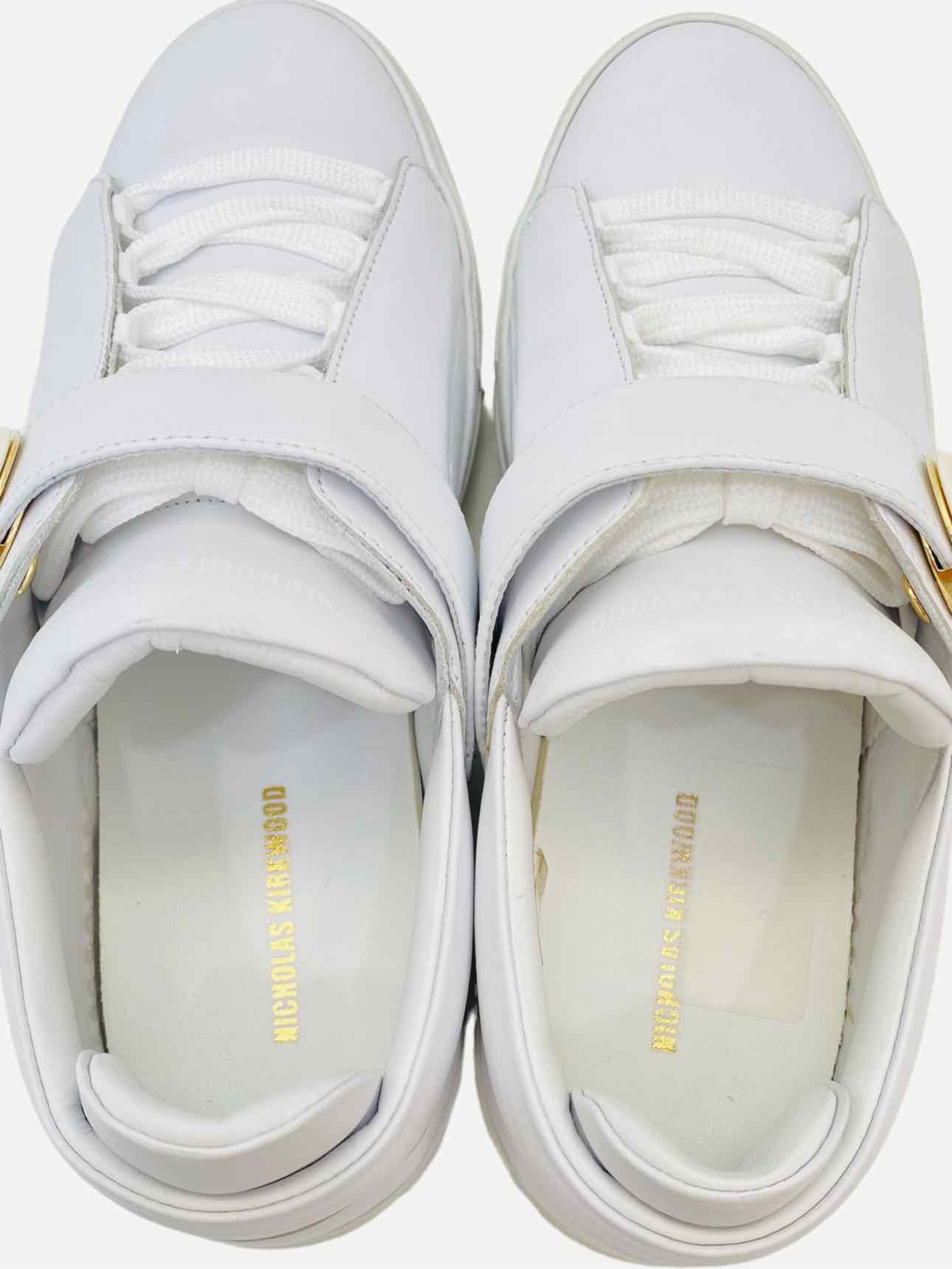 Pre - loved NICHOLAS KIRKWOOD Pearlogy White Sneakers at Reems Closet