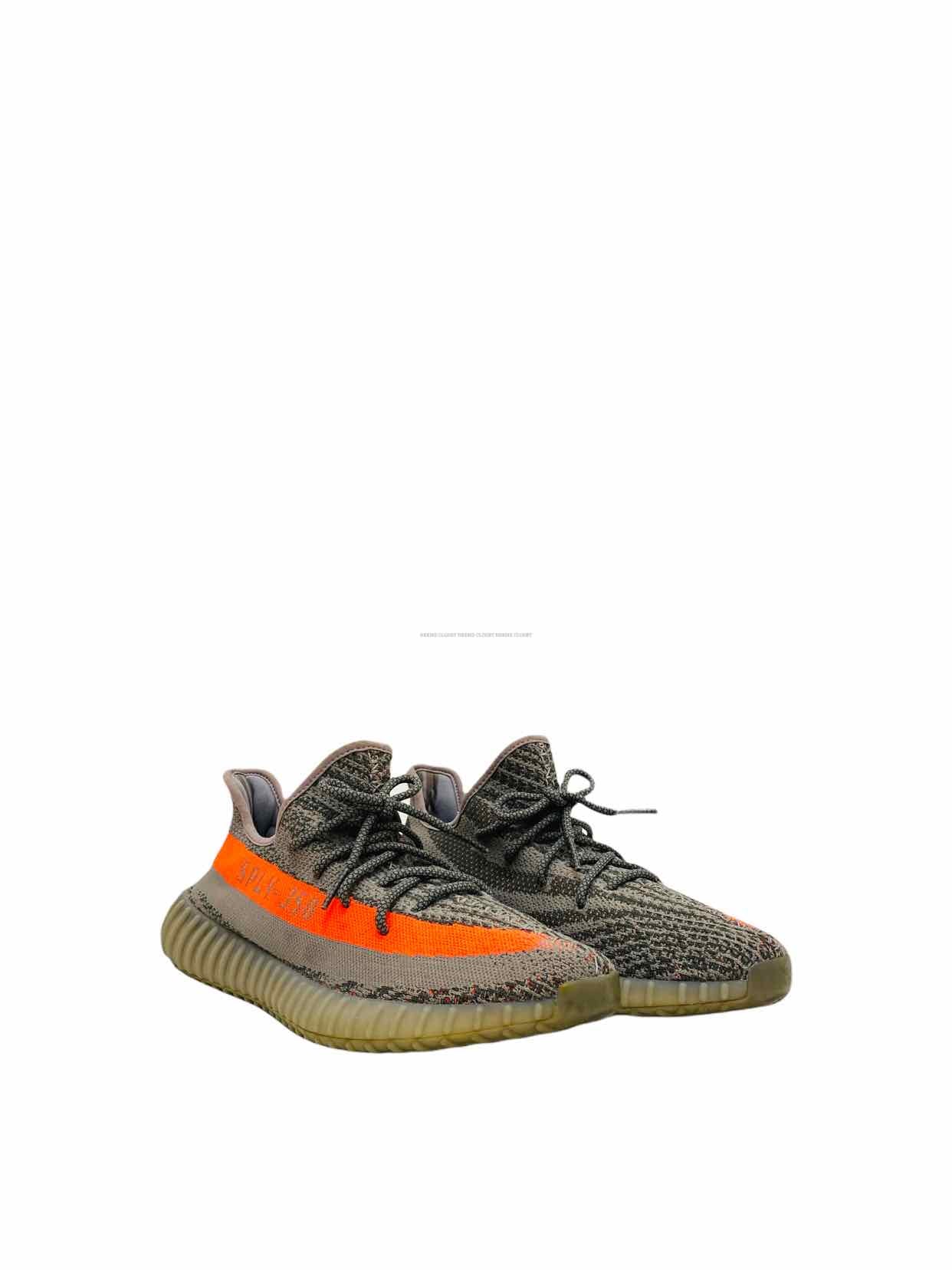 ADIDAS Yeezy 500 Grey w/ Orange Sneakers